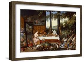 The Five Senses, Taste-Jan the Younger Brueghel-Framed Giclee Print