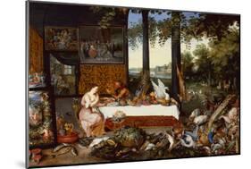 The Five Senses, Taste-Jan the Younger Brueghel-Mounted Giclee Print
