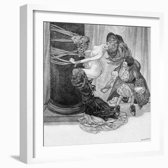 The Five Senses: Touch, c.1912-Franz Von Bayros-Framed Giclee Print