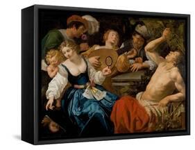 The Five Senses-Jan van Bijlert or Bylert-Framed Stretched Canvas