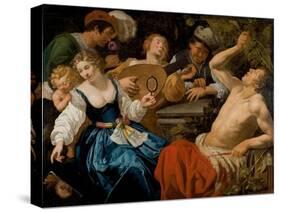 The Five Senses-Jan van Bijlert or Bylert-Stretched Canvas