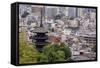 The Five-Tiered Pagoda of To-Ji, Looks Out over the Modern City of Kyoto, Japan-Paul Dymond-Framed Stretched Canvas