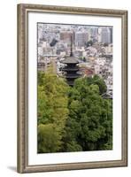 The Five-Tiered Pagoda of To-Ji, Looks Out over the Modern City of Kyoto, Japan-Paul Dymond-Framed Photographic Print