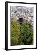 The Five-Tiered Pagoda of To-Ji, Looks Out over the Modern City of Kyoto, Japan-Paul Dymond-Framed Photographic Print