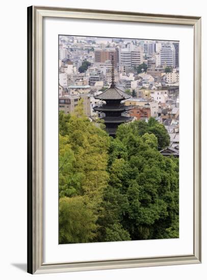The Five-Tiered Pagoda of To-Ji, Looks Out over the Modern City of Kyoto, Japan-Paul Dymond-Framed Photographic Print