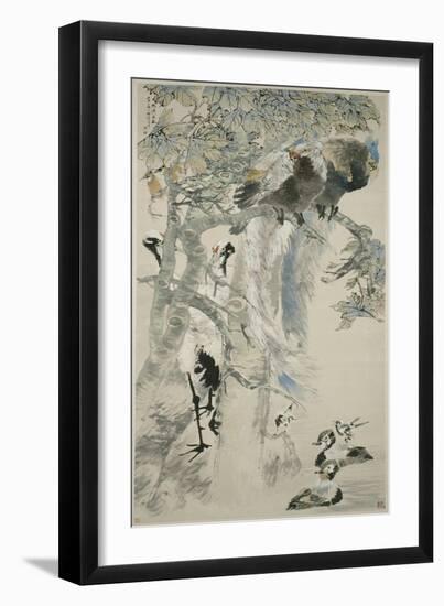 The Five Virtues, Qing Dynasty, 1895-Ren Yi-Framed Premium Giclee Print