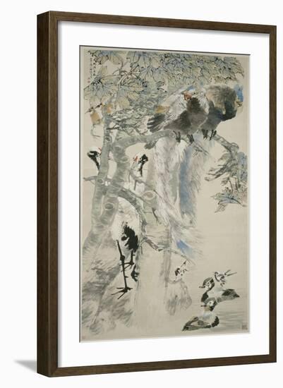 The Five Virtues, Qing Dynasty, 1895-Ren Yi-Framed Giclee Print