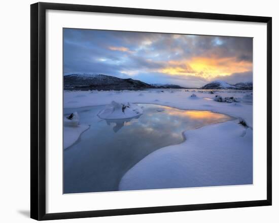 The Fjord of Tjeldsundet in Troms County, Norway-Stocktrek Images-Framed Photographic Print