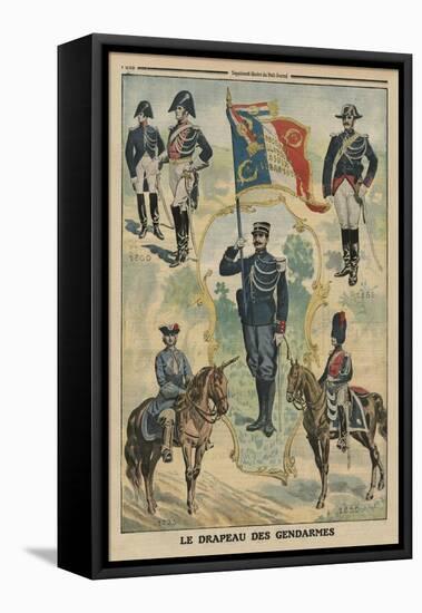 The Flag of the Gendarmes, Front Cover Illustration from 'Le Petit Journal', Supplement Illustre-French-Framed Stretched Canvas