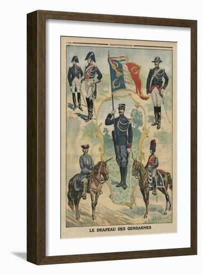 The Flag of the Gendarmes, Front Cover Illustration from 'Le Petit Journal', Supplement Illustre-French-Framed Giclee Print