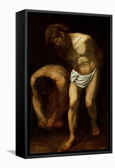 The Flagellation, C.1610-Caravaggio-Framed Stretched Canvas