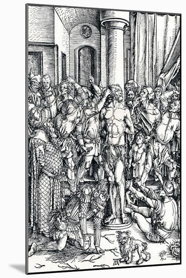 The Flagellation of Christ, 1498-Albrecht Dürer-Mounted Giclee Print