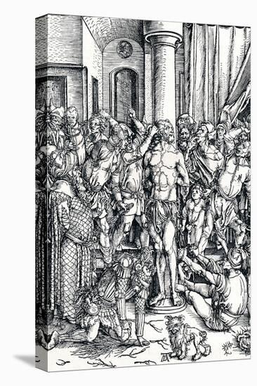 The Flagellation of Christ, 1498-Albrecht Dürer-Stretched Canvas