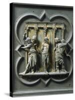 The Flagellation of Christ, by Lorenzo Ghiberti-null-Stretched Canvas