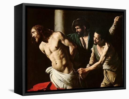 The Flagellation of Christ, circa 1605-7-Caravaggio-Framed Stretched Canvas