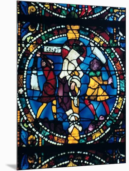 The Flagellation, Stained Glass, Chartres Cathedral, France, 1194-1260-null-Mounted Photographic Print