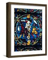 The Flagellation, Stained Glass, Chartres Cathedral, France, 1194-1260-null-Framed Photographic Print