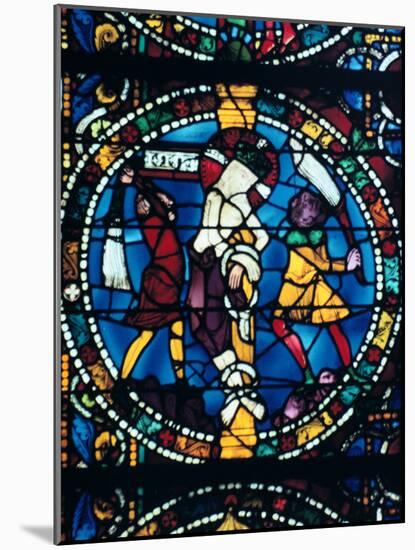 The Flagellation, Stained Glass, Chartres Cathedral, France, 1194-1260-null-Mounted Photographic Print