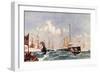 The Flagship "Crescent" at Bar Harbour, 1900-Charles Edward Dixon-Framed Giclee Print