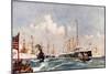 The Flagship "Crescent" at Bar Harbour, 1900-Charles Edward Dixon-Mounted Giclee Print