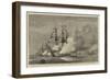 The Flagships at Portsmouth Firing the Salute of Twenty-One Guns on the Day of the Wedding-null-Framed Giclee Print