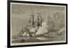 The Flagships at Portsmouth Firing the Salute of Twenty-One Guns on the Day of the Wedding-null-Framed Giclee Print