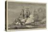 The Flagships at Portsmouth Firing the Salute of Twenty-One Guns on the Day of the Wedding-null-Stretched Canvas