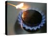 The Flame of a Gas Stove is Ignited in Bremen Germany-null-Stretched Canvas