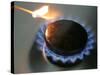 The Flame of a Gas Stove is Ignited in Bremen Germany-null-Stretched Canvas