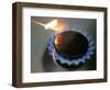 The Flame of a Gas Stove is Ignited in Bremen Germany-null-Framed Photographic Print