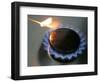 The Flame of a Gas Stove is Ignited in Bremen Germany-null-Framed Photographic Print