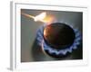 The Flame of a Gas Stove is Ignited in Bremen Germany-null-Framed Photographic Print