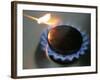 The Flame of a Gas Stove is Ignited in Bremen Germany-null-Framed Photographic Print