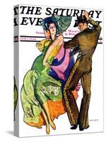 "The Flamenco," Saturday Evening Post Cover, February 1, 1930-McClelland Barclay-Stretched Canvas