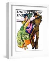 "The Flamenco," Saturday Evening Post Cover, February 1, 1930-McClelland Barclay-Framed Giclee Print