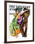 "The Flamenco," Saturday Evening Post Cover, February 1, 1930-McClelland Barclay-Framed Giclee Print