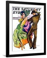 "The Flamenco," Saturday Evening Post Cover, February 1, 1930-McClelland Barclay-Framed Giclee Print