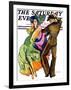 "The Flamenco," Saturday Evening Post Cover, February 1, 1930-McClelland Barclay-Framed Giclee Print