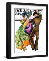 "The Flamenco," Saturday Evening Post Cover, February 1, 1930-McClelland Barclay-Framed Giclee Print