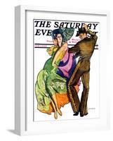 "The Flamenco," Saturday Evening Post Cover, February 1, 1930-McClelland Barclay-Framed Giclee Print