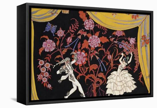 The Flamenco-Georges Barbier-Framed Stretched Canvas