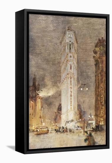 The Flat Iron Building, New York-Colin Campbell Cooper-Framed Stretched Canvas