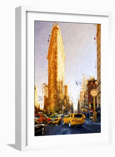 The Flatiron Building - In the Style of Oil Painting-Philippe Hugonnard-Framed Giclee Print