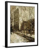 The Flatiron Building, New York, 1903-1905-Ernest Lawson-Framed Premium Giclee Print