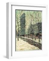 The Flatiron Building, New York, C.1903-05-Ernest Lawson-Framed Giclee Print