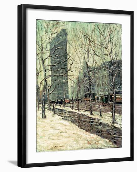 The Flatiron Building, New York, C.1903-05-Ernest Lawson-Framed Giclee Print