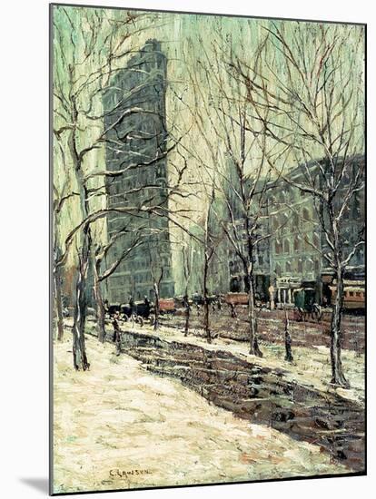 The Flatiron Building, New York, C.1903-05-Ernest Lawson-Mounted Giclee Print