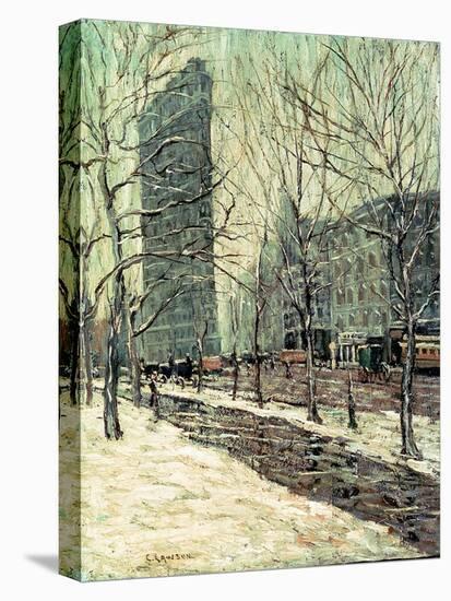 The Flatiron Building, New York, C.1903-05-Ernest Lawson-Stretched Canvas