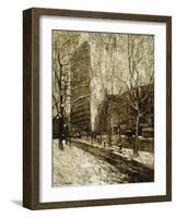 The Flatiron Building, New York-Ernest Lawson-Framed Giclee Print