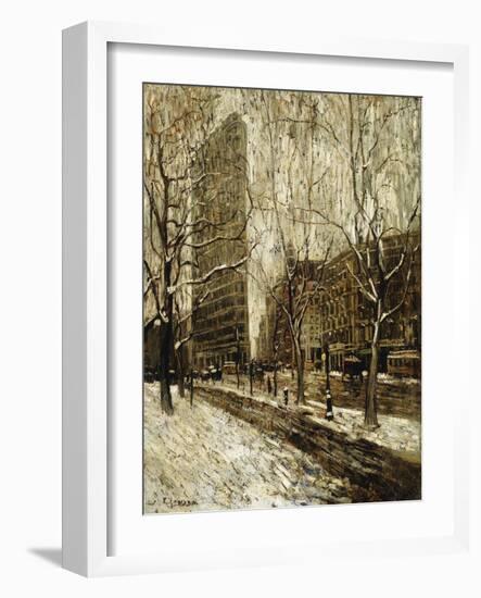 The Flatiron Building, New York-Ernest Lawson-Framed Giclee Print